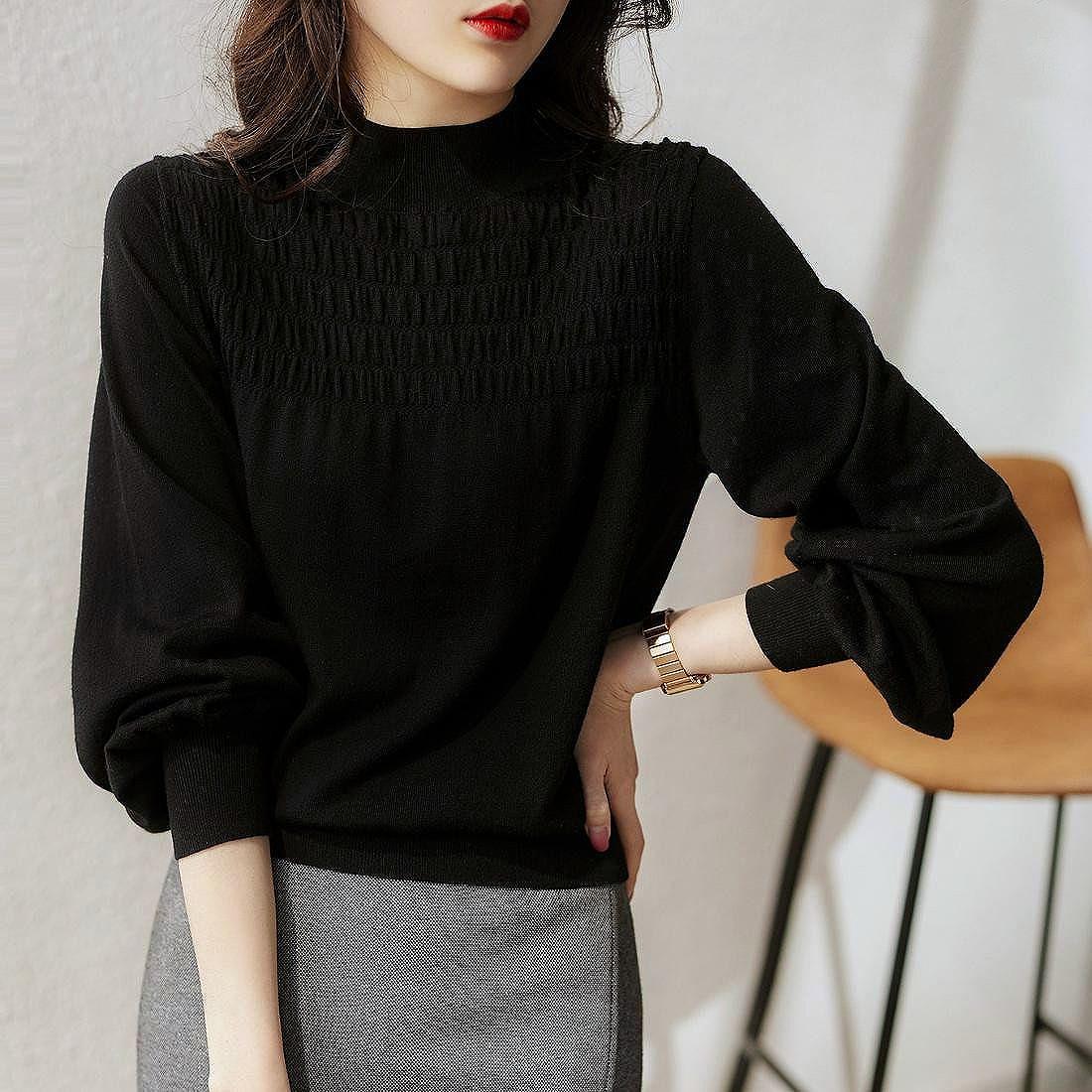 胸元くしゅくしゅハイネックニット | メゾンドラティール(maison de