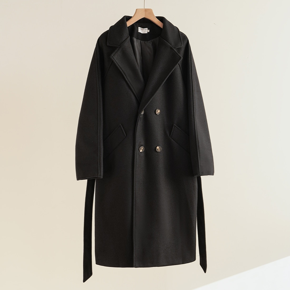 ADORE アドーア　カシミヤ　ウールリバーロングコート　ブラック 36 ADORE(アドーア)｜ソリッドウールリバーコート/ブラック の通販