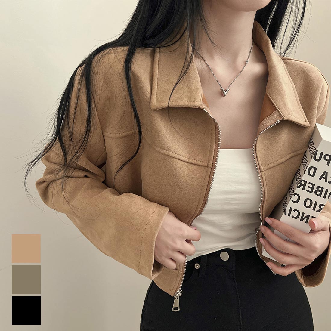 フェミニンプラスショートフェイクレザージャケット | フォースメント