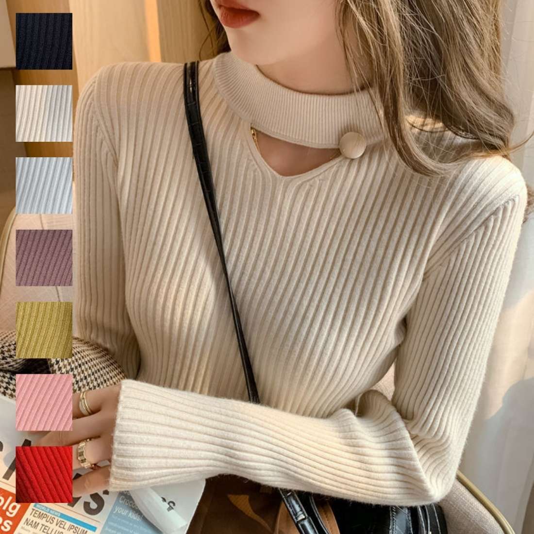 肌見せニットトップス | メゾンドラティール(maison de LATIR