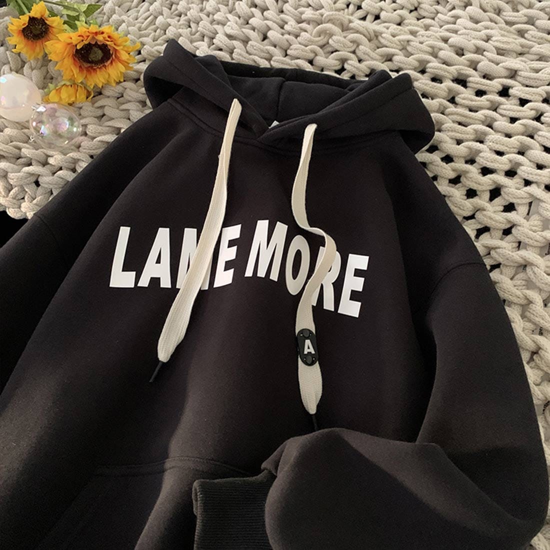 ゆったりシルエット　裏起毛オーバーサイズパーカー  体型カバー フーディー