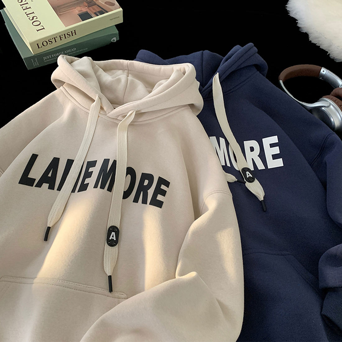 SHIPS any別注】THE KNiTS:〈洗濯機可能〉ロゴプリント フーディー