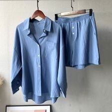 【セットアップ】ラフなブラウス&ショートパンツ