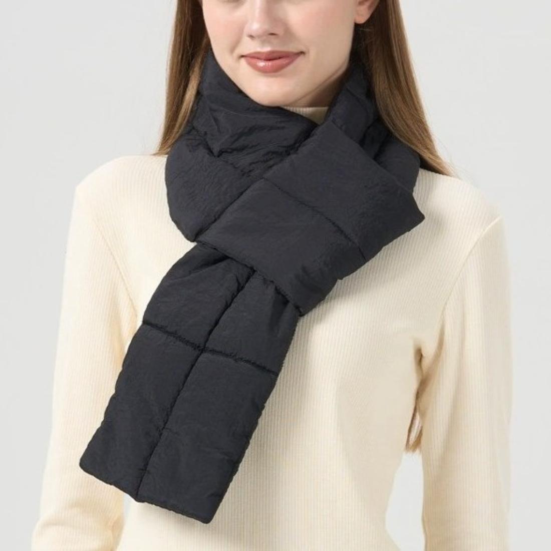 軽あったか、冬コーデのおしゃれ中綿マフラー | メゾンドラティール