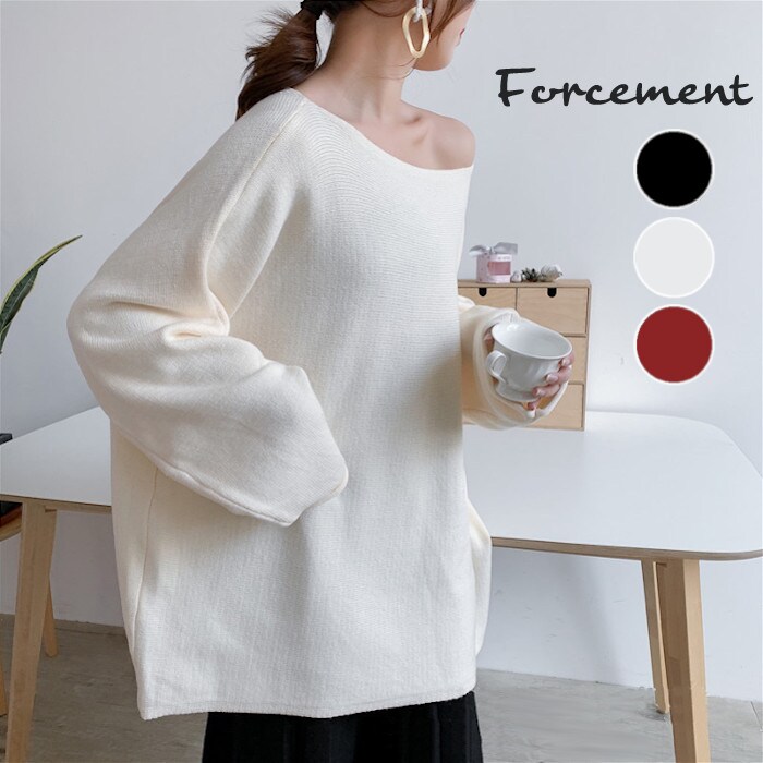 フォースメント Forcement オフショルデザインニット （レッド） オフショルデザインニット | フォースメント(Forcement