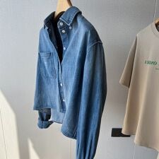 長袖デニムシャツ