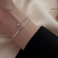 華やかボールモチーフレイヤードブレスレット