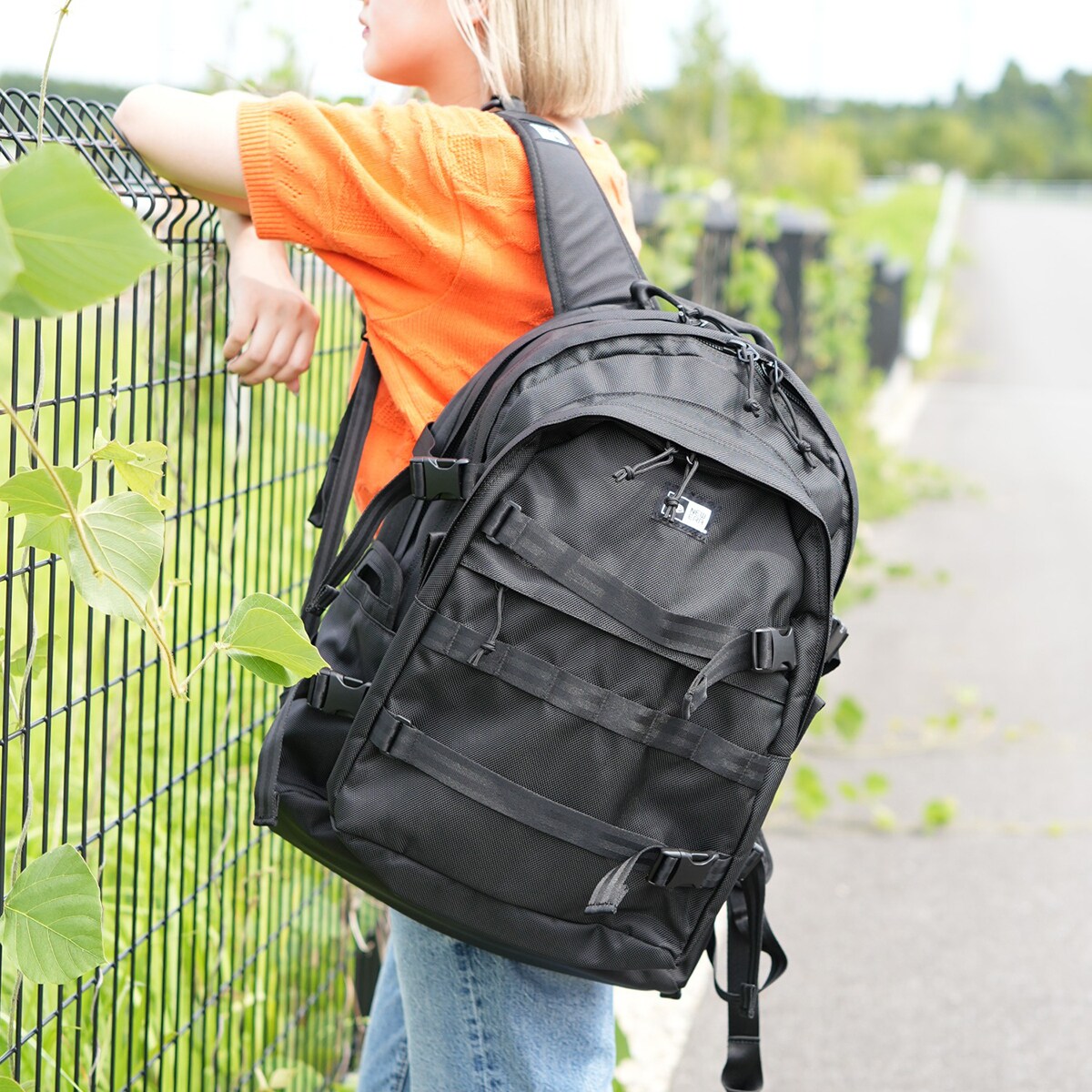 FAUX LEATHER BACKPACK BLACK | エックスガール(X-GIRL