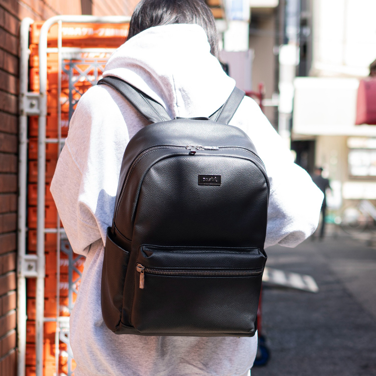 FAUX LEATHER BACKPACK BLACK | エックスガール(X-GIRL