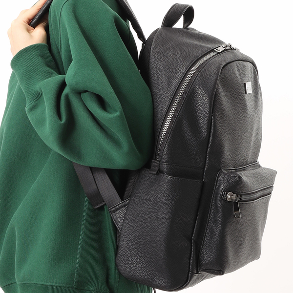 FAUX LEATHER BACKPACK BLACK | エックスガール(X-GIRL