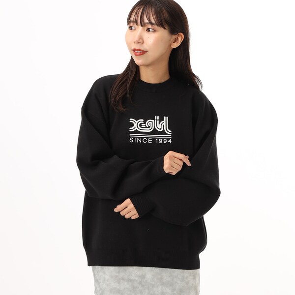 LOGO JACQUARD RAGLAN KNIT TOP | エックスガール(X-GIRL