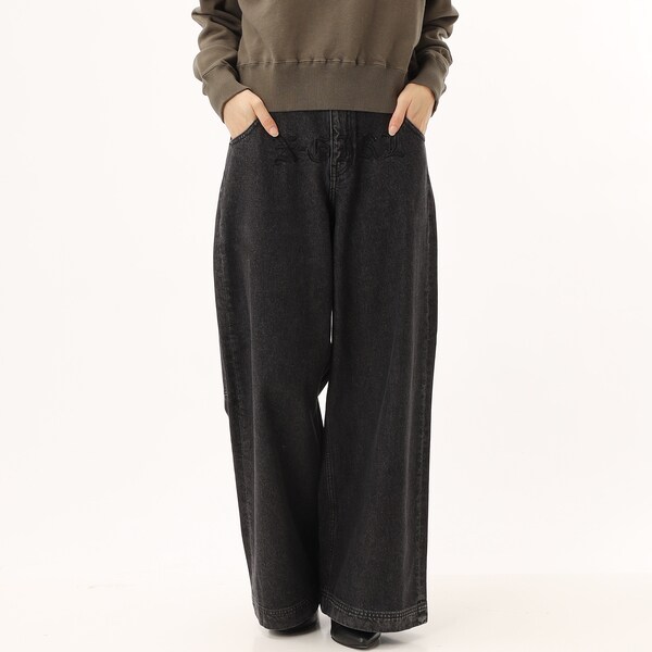 X-girl（エックスガール）の「BAGGY DENIM PANTS（デニムパンツ