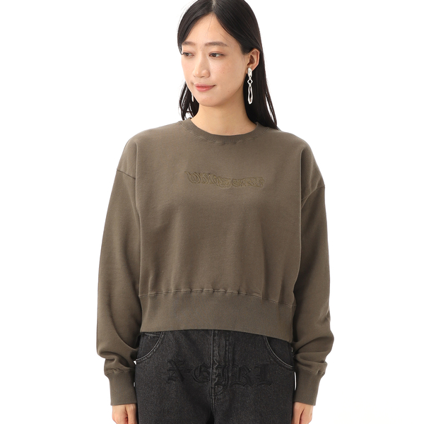 BUTTERFLY EMBROIDERY COMPACT SWEAT TOP | エックスガール(X-GIRL