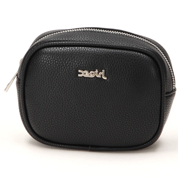 [}C]X-girl FAUX LEATHER POUCH/GbNXK[iX-GIRLj BLACK