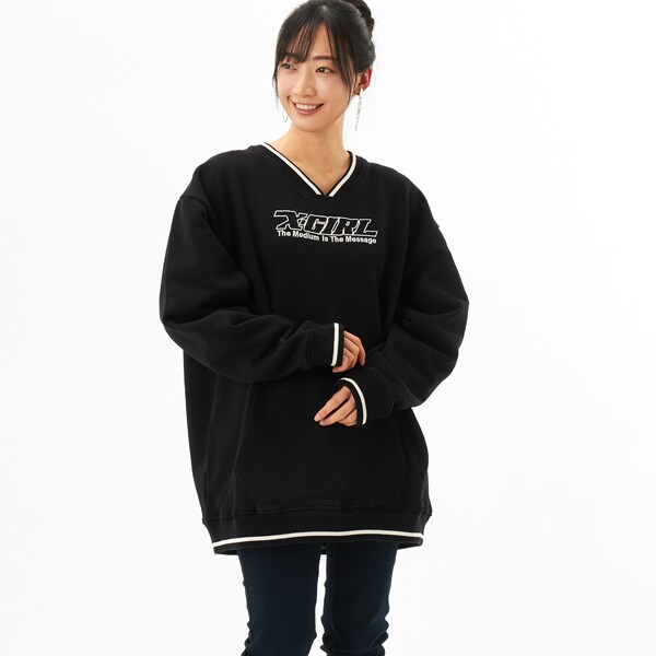STRIPED RIB SWEAT TOP | エックスガール(X-GIRL) | マルイ