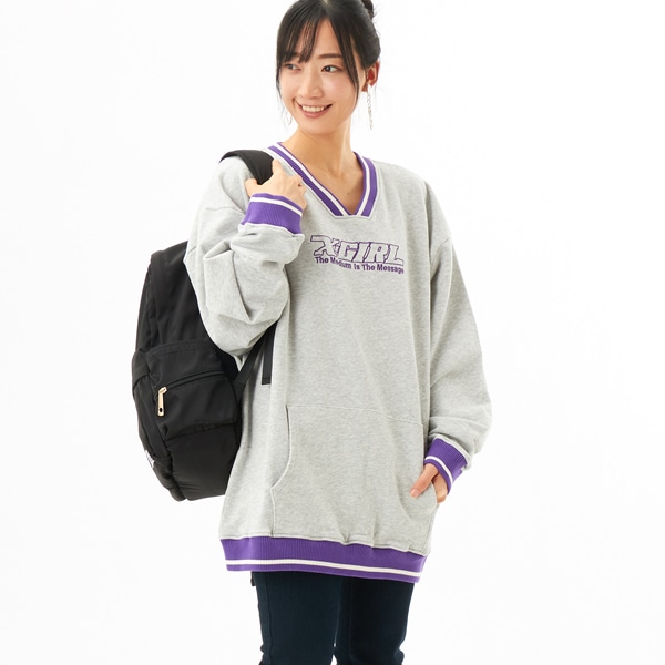 STRIPED RIB SWEAT TOP | エックスガール(X-GIRL) | マルイ