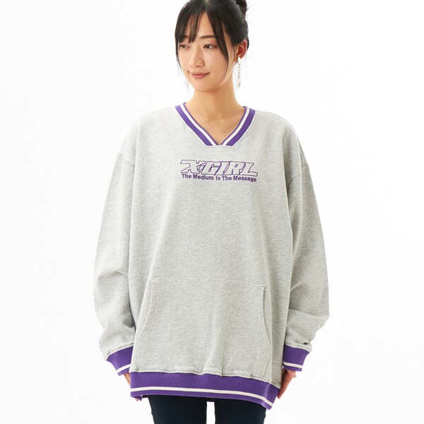 STRIPED RIB SWEAT TOP | エックスガール(X-GIRL) | マルイ