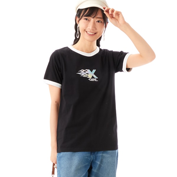 大人気 早い者勝ち TWO TONE RABBIT S/S TEE X-girl 大人気 早い者勝ち TWO TONE RABBIT S/S TEE X-girl (X-girl/T