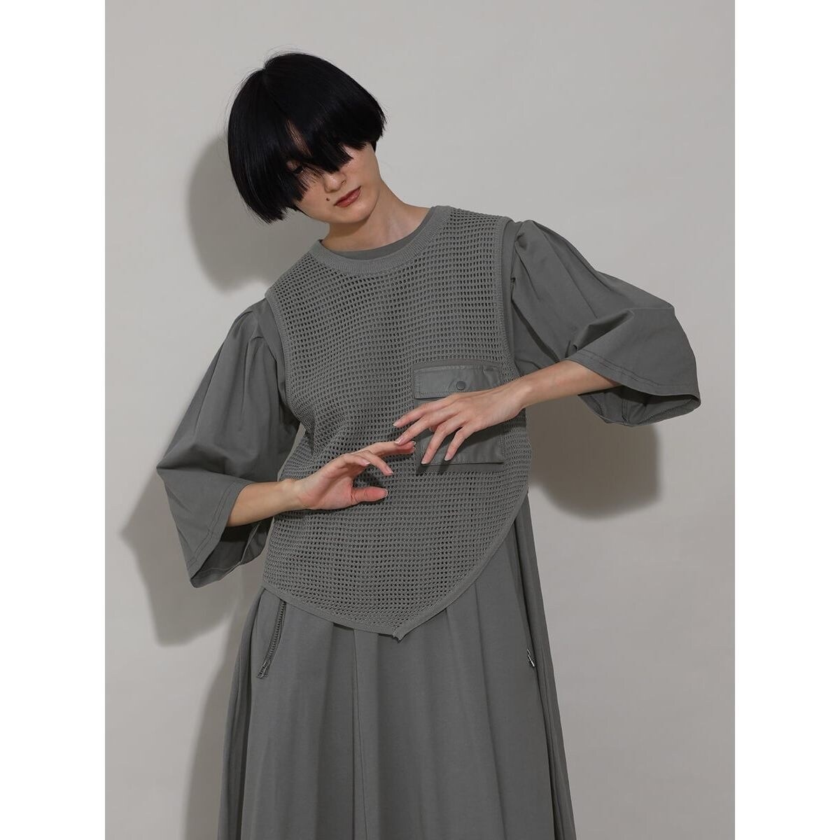 メッシュニットアンサンブルワンピース | ラシュッド(LASUD