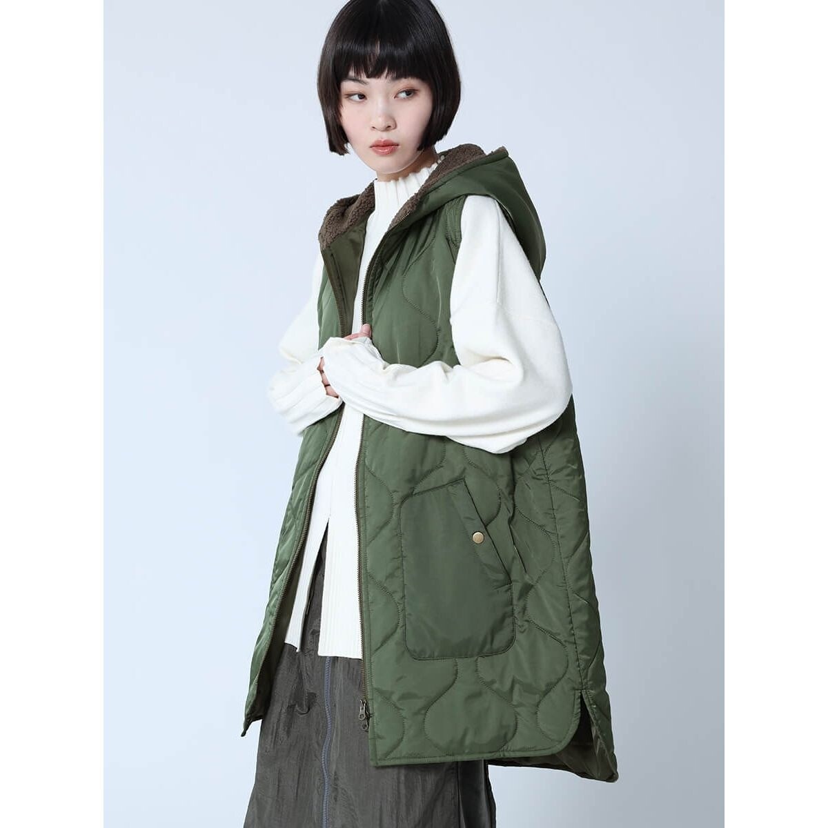 フードボアキルティングベスト | ラシュッド(LASUD) | マルイウェブ