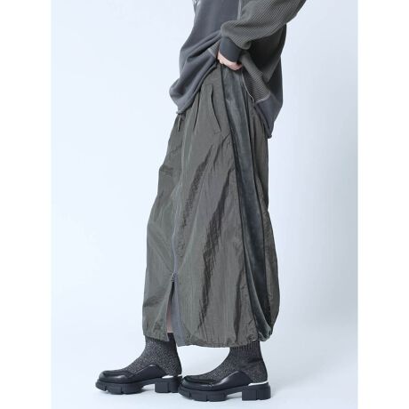 LASUD ポイントメッシュベスト サイドジッパーメッシュプリーツ  