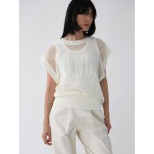 メッシュニットロゴベスト