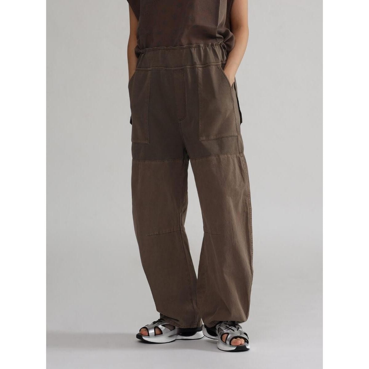 ヤマダヤ 福袋 vin グログランリボンテーパードパンツ グレー ワンフォークロージング 1111clothing シェフパンツ メンズ