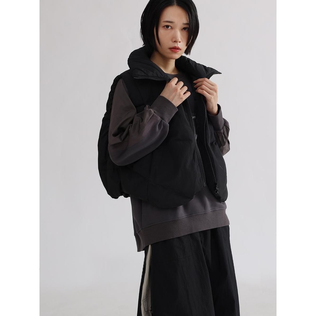 キルティング ベスト ブラック ヤマダヤ スコットクラブ シップス ザラ ヤマダヤ ストア(YAMADAYA STORE) レディース ベスト・ジレ の
