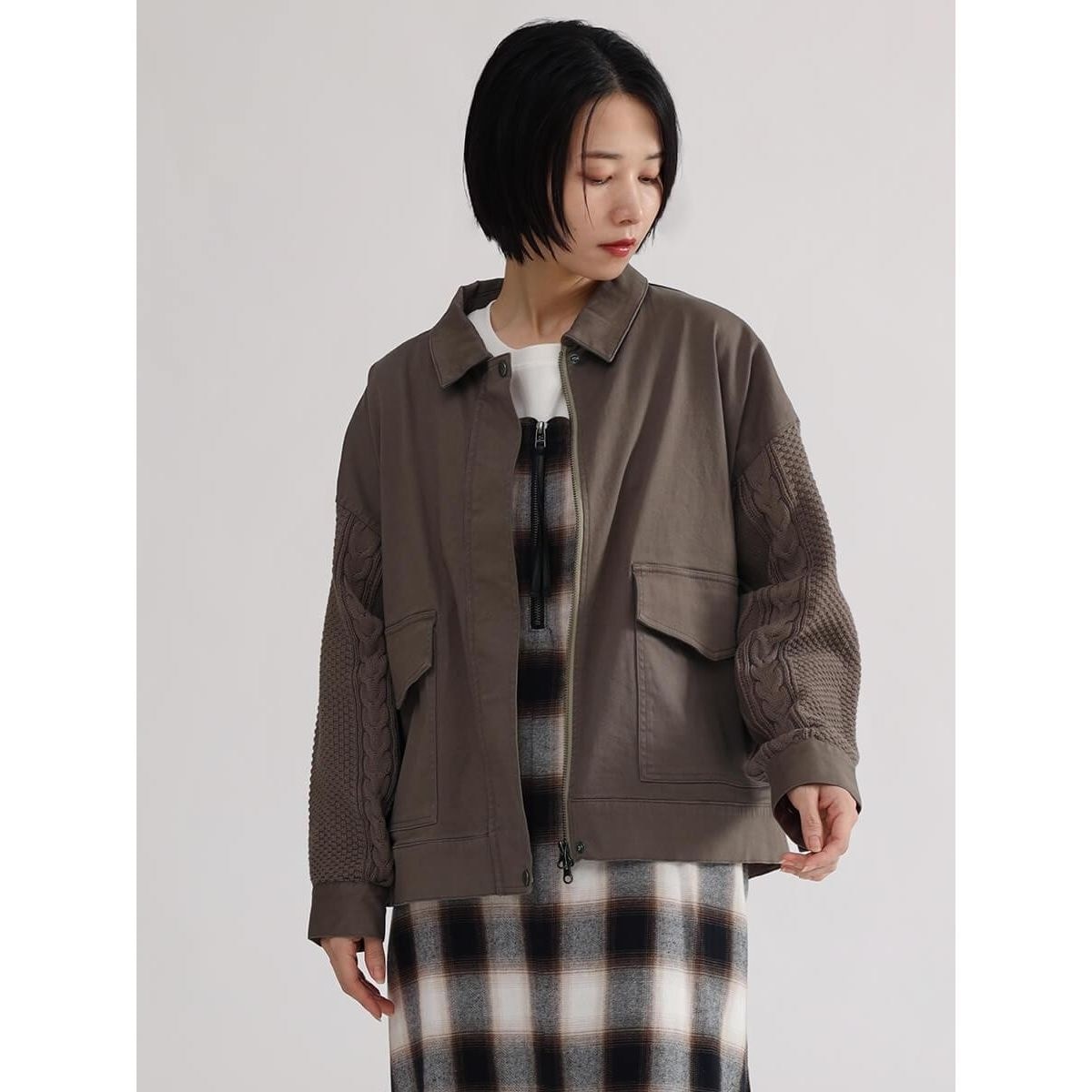 ダブルフェイスニットブルゾン | スローブ イエナ(SLOBE IENA