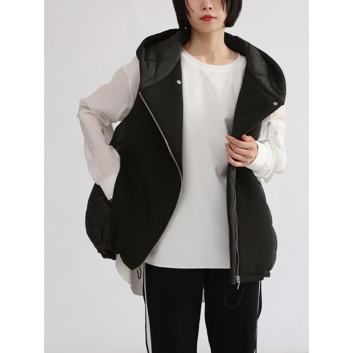 【タグ付き未使用】ヤマダヤ FENNEL 黒 ベストツィードミドルジレ FENNELのベスト/ジレの商品一覧｜ファッション通販のYAMADAYA STORE