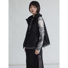 異素材ドッキングフリースベスト