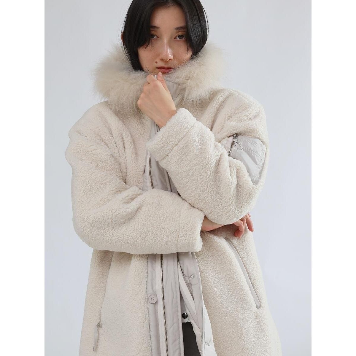 ファーフーデッドボアコート | ラシュッド(LASUD) | マルイウェブチャネル