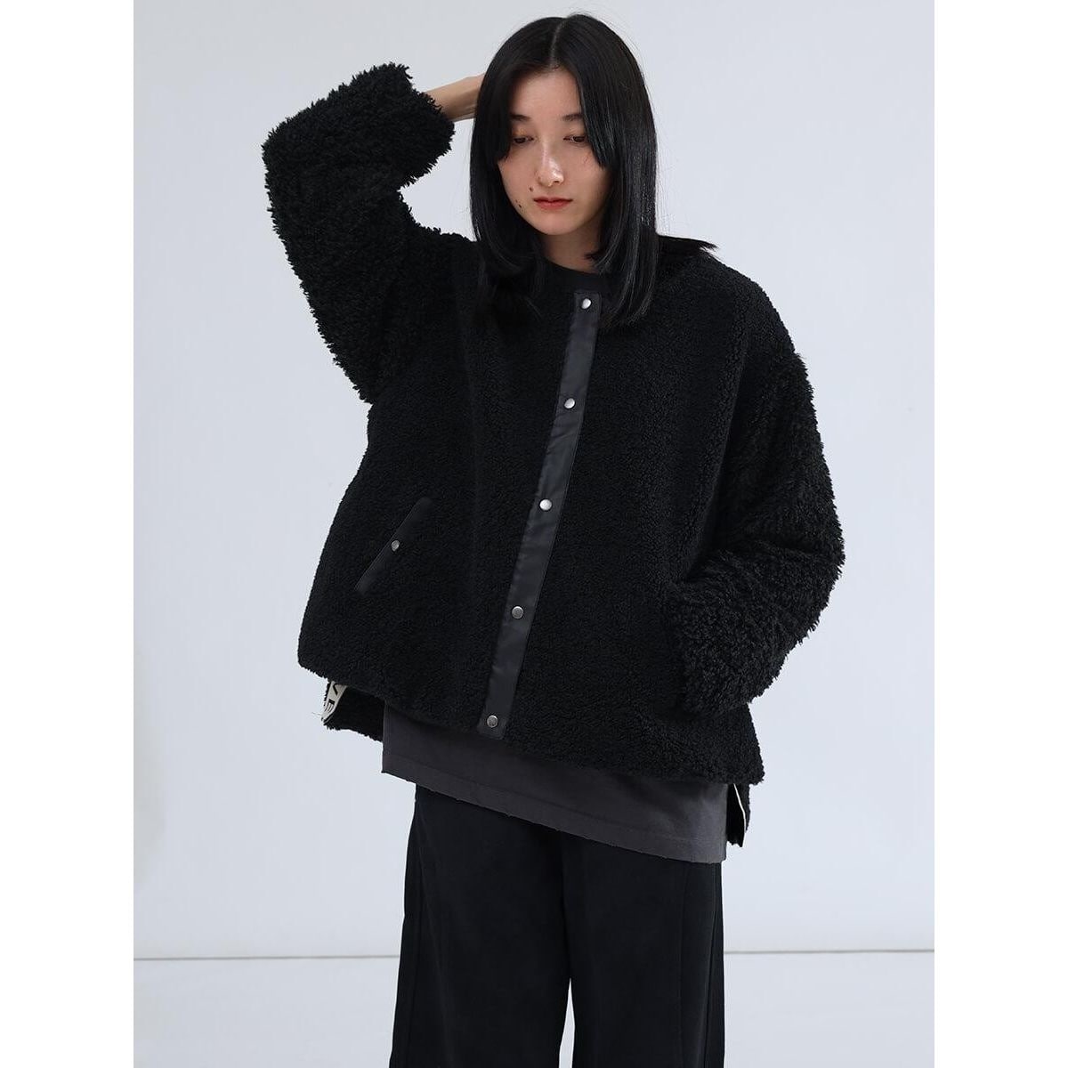 追加》W/Nyモッサステンカラーショートコート | スピック＆スパン