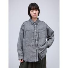 中綿キルティングデニムシャツジャケット