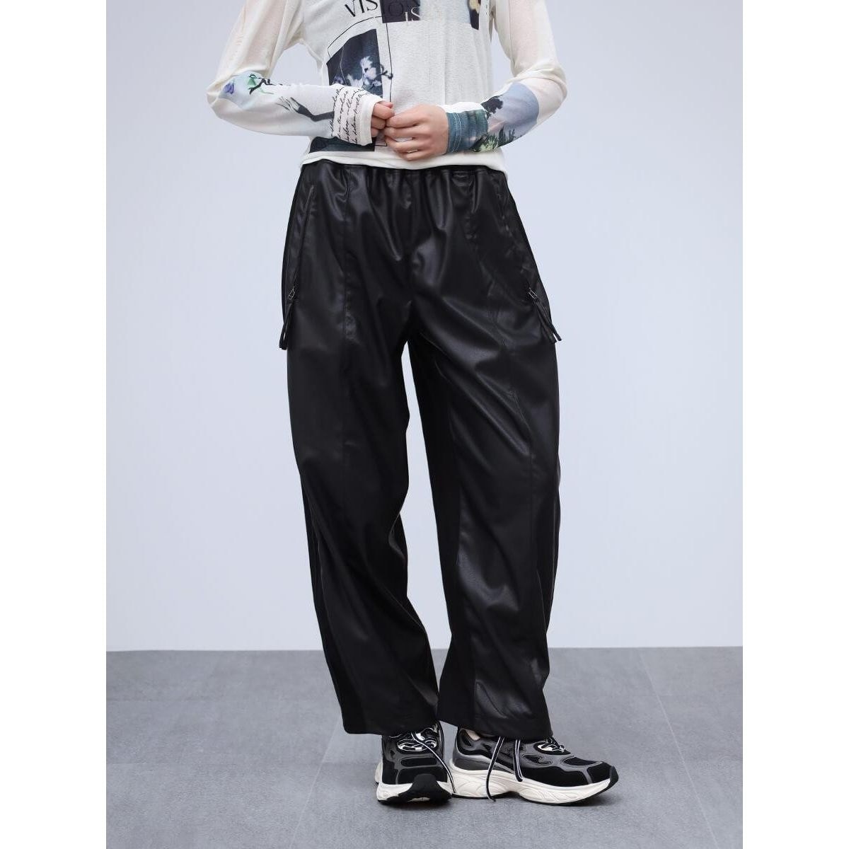 切り替えデザインダメージデニムワイドパンツ | ラディエイト(RADIATE