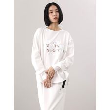 箔プリントロングスリーブTシャツ