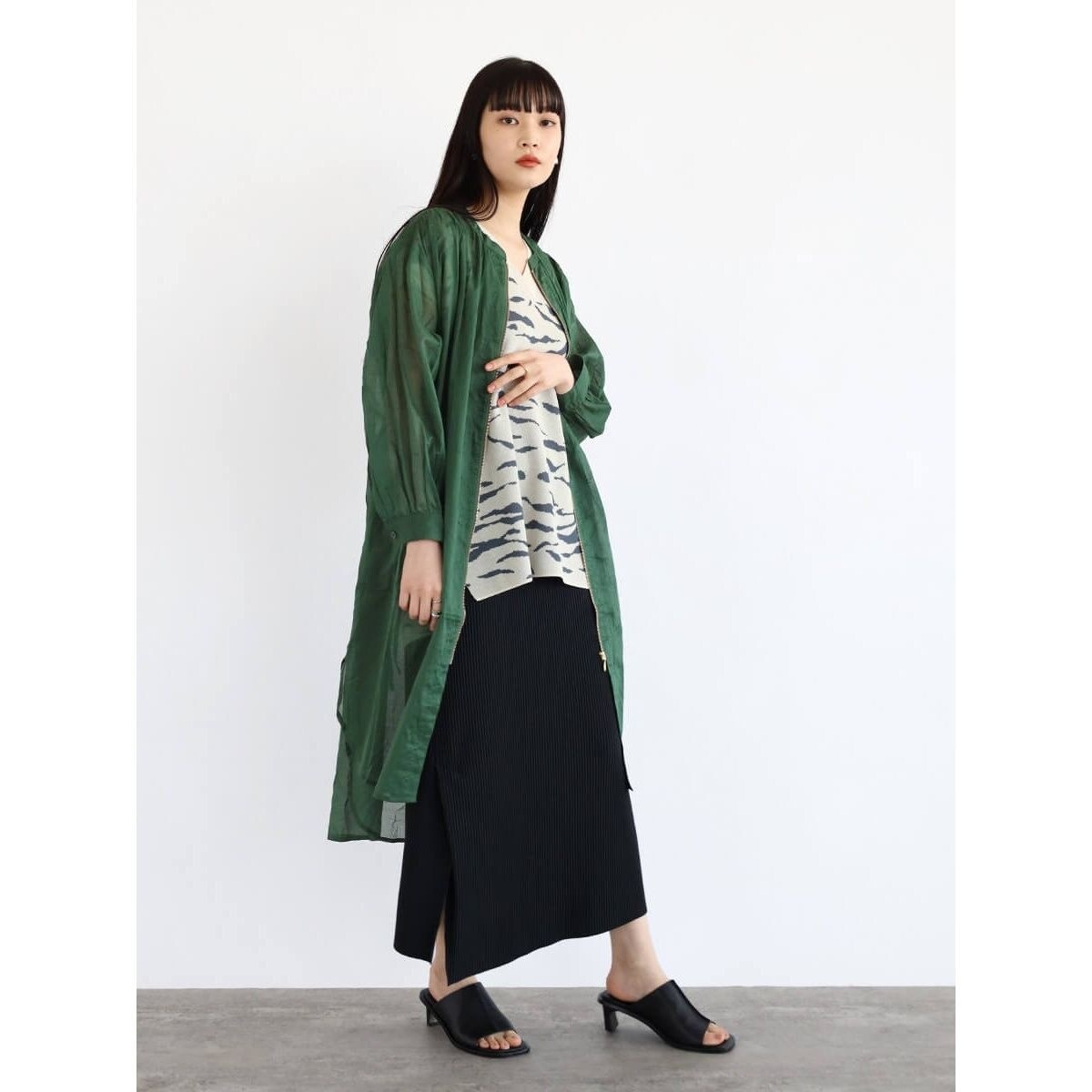 ★新品★RADIATE バックギャザーシアーロングアウター バックギャザーシアーロングアウター | ラディエイト(RADIATE