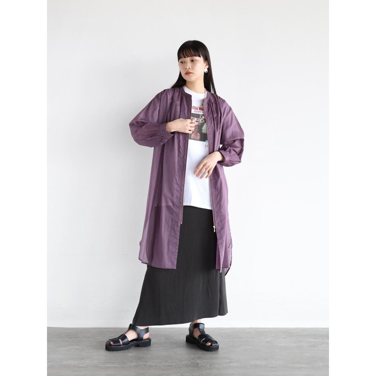 ★新品★RADIATE バックギャザーシアーロングアウター バックギャザーシアーロングアウター | ラディエイト(RADIATE