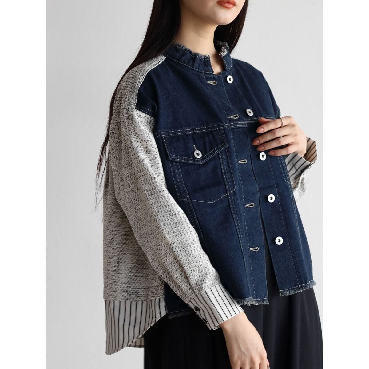 RADIATE ツイードドッキングデニムジャケット 新品】RADIATEラディエイトツイードドッキング デニムジャケット