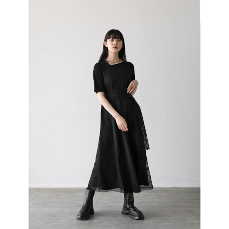 バイカラーメッシュレイヤードワンピース | ラディエイト(RADIATE  