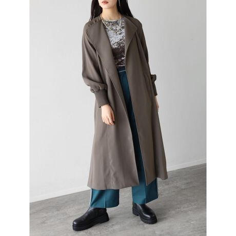 パフスリーブカジュアルロングアウター | ラディエイト(RADIATE  