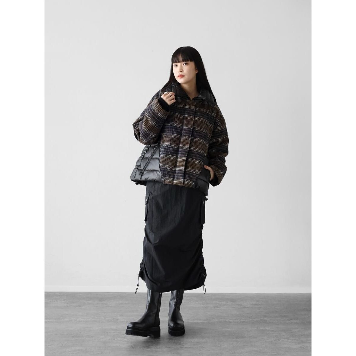 ツイードチェックパデットブルゾン | ラディエイト(RADIATE) | マルイ