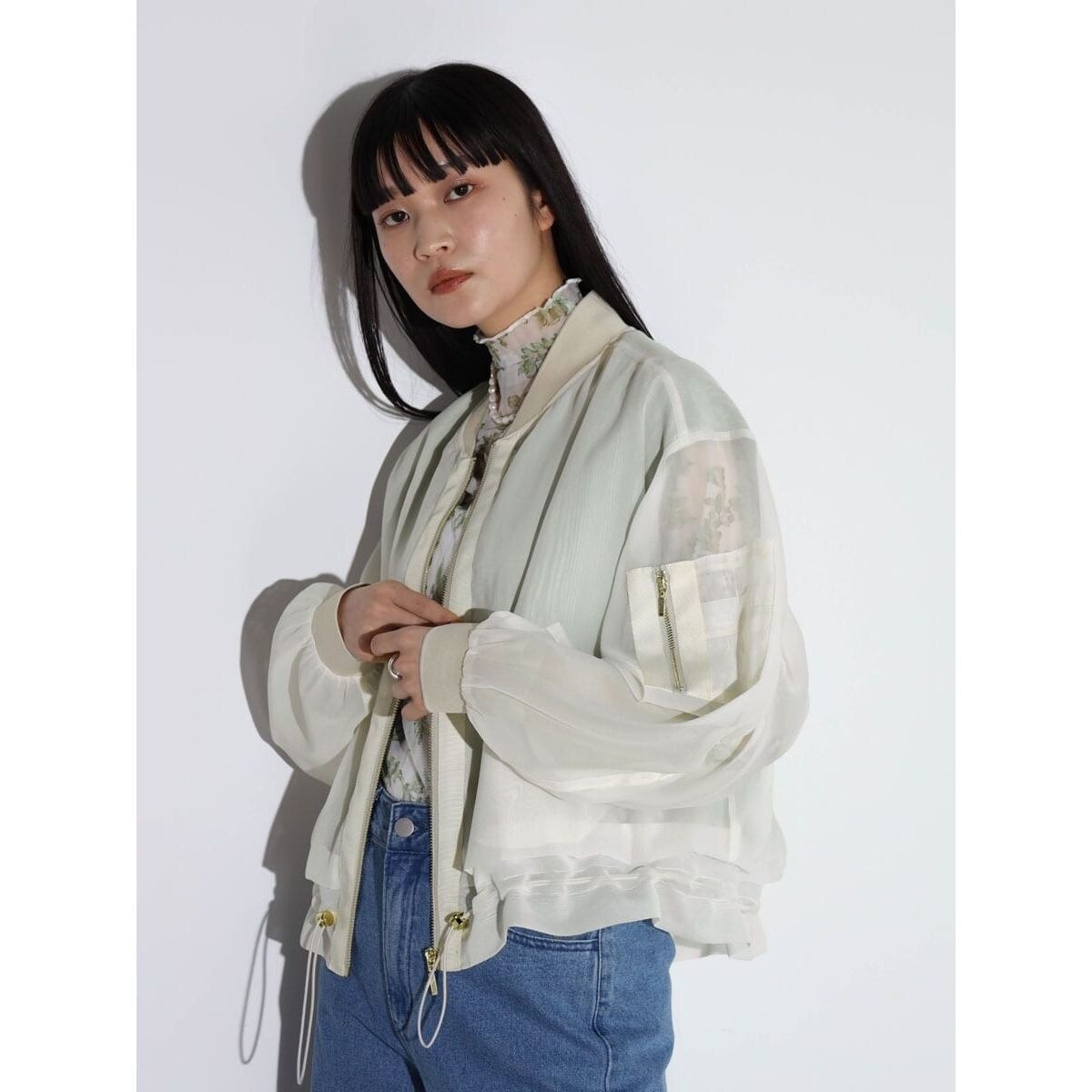 シフォンミリタリーブルゾン | ラディエイト(RADIATE) | マルイウェブ