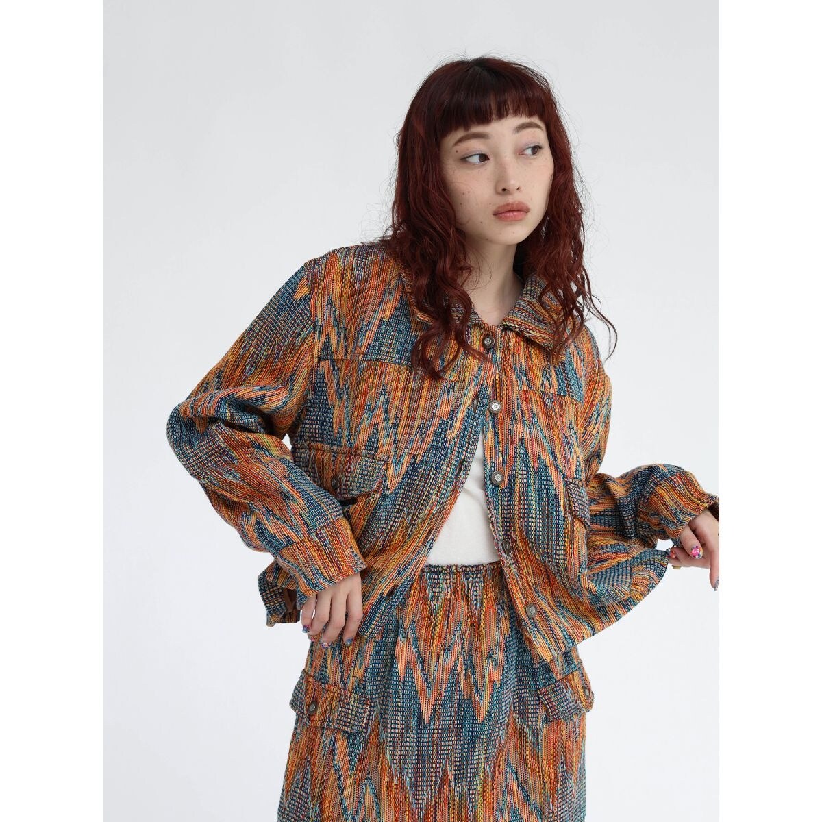 ★新品★RADIATE マルチカラージャガードジャケット マルチカラージャガードジャケット | ラディエイト(RADIATE