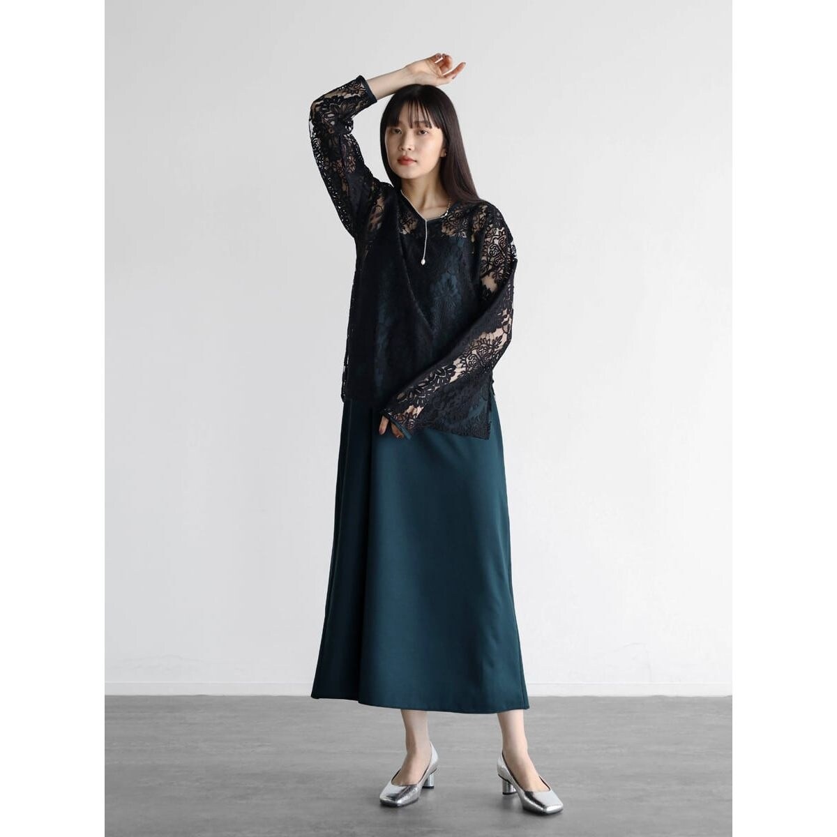 RADIATE レーストップスレイヤードワンピース 38［ヤマダヤ］ RADIATE レーストップスレイヤードワンピース 38［ヤマダヤ］