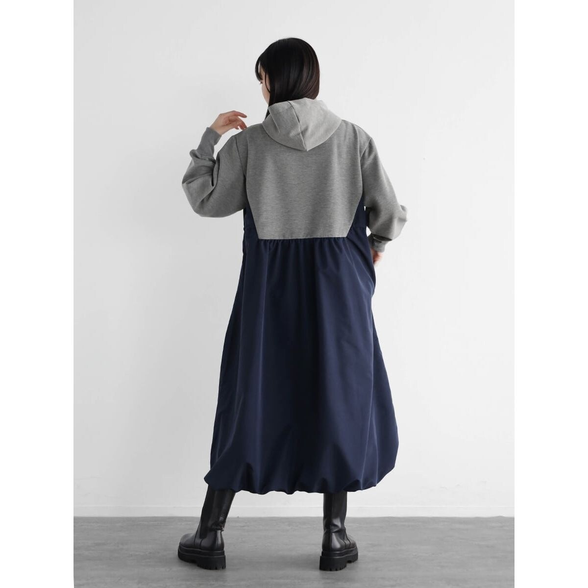 RADIATE(ラディエイト)バルーンワンピース ラディエイト RADIATE フーデットバルーンワンピース （ブラック