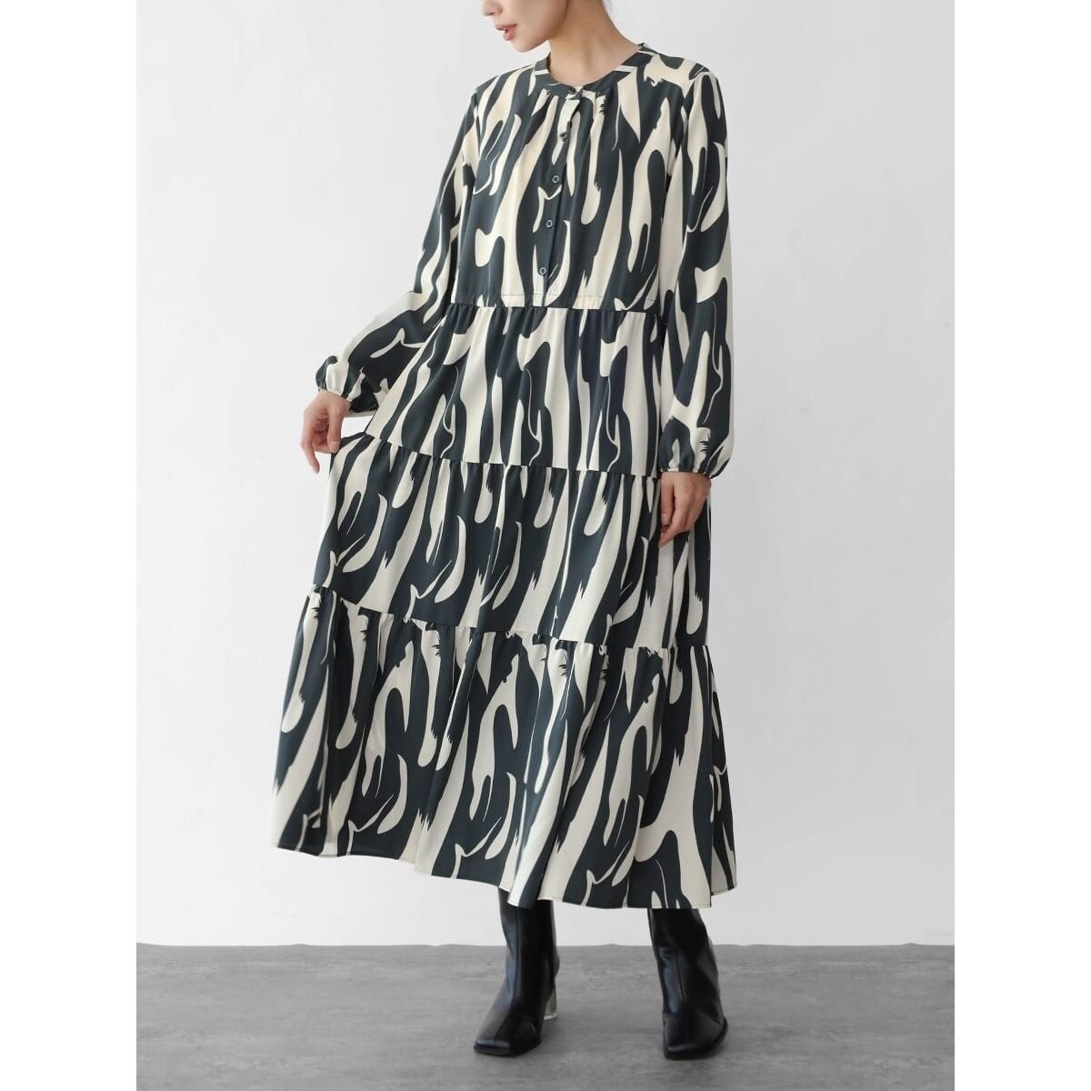 ラディエイト（RADIATE）/ニュアンスプリントティアードワンピース ニュアンスプリントティアードワンピース | ラディエイト(RADIATE