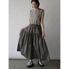 ラディエイト(RADIATE)の異素材切り替えティアードワンピース