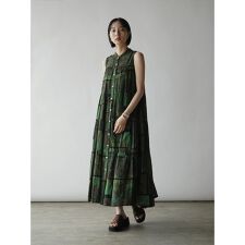 エスニックプリントノースリーブワンピース