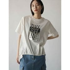 箔プリントロゴTシャツ